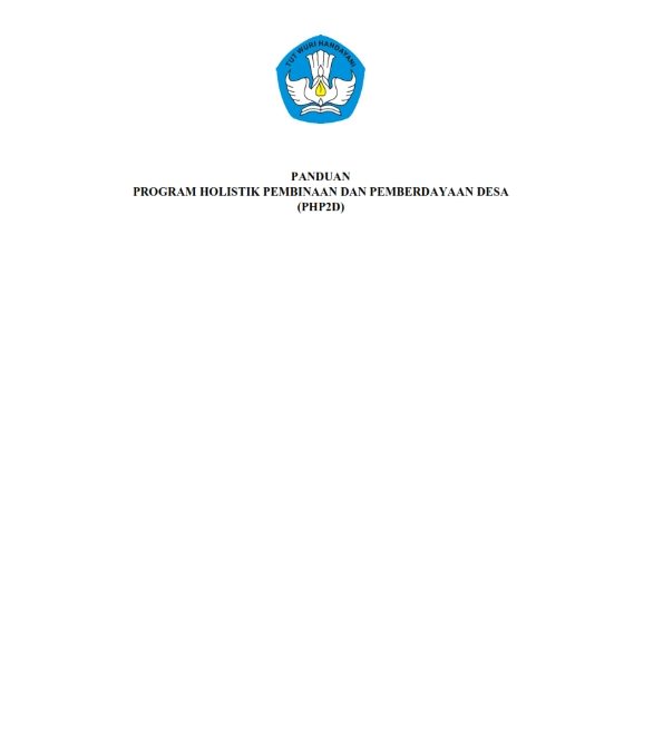 Panduan Program Holistik Pembinaan dan Pemberdayaan Desa (PHP2D) 2021