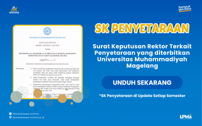 SK Penyetaraan yang diterbitkan UNIMMA